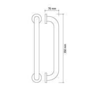 asa de seguridad acero inoxidable Ø25mm - 35cm kauta | sanidek