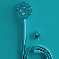 conjunto ducha one turquesa | sanidek