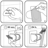 soporte ducha contact cromo | sanidek