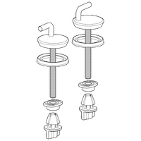 juego fijación tapa wc mila | sanidek