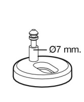 juego fijación tapa wc tonda 7mm detalle | sanidek